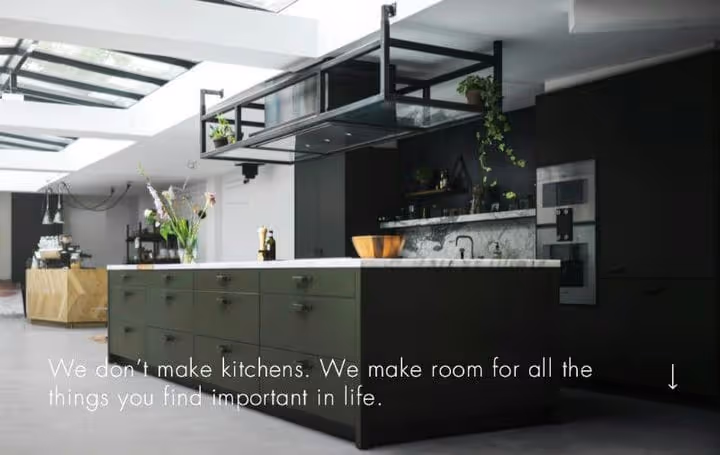 Eginstill-Interior-Website mit horizontalem Scrollen