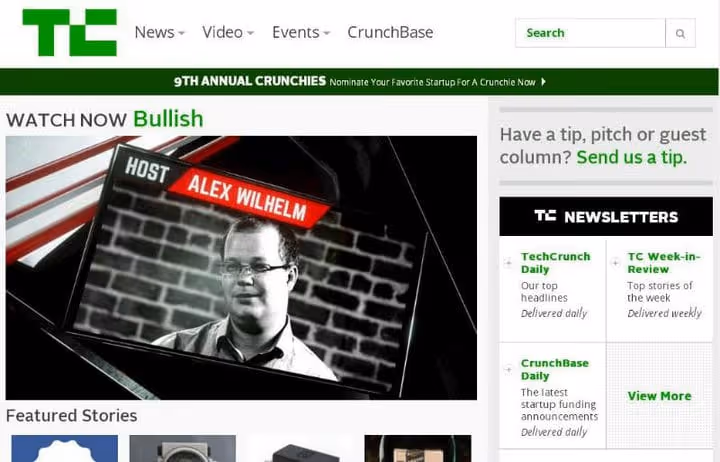 TechCrunch Website auf WordPress mit hoher Ladegeschwindigkeit