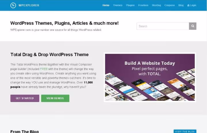 WPExplorer Website auf WordPress mit WordPress-Schulungsmaterialien