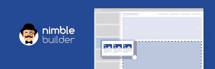 Nimble Builder med responsiva kolumner och widgetpanel