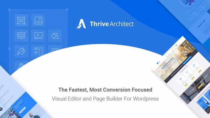 Thrive Architect med konverteringselementredigerare och förhandsvisning