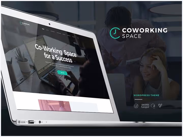 Coworkingu teema, kontoripinna kodulehe kujundus