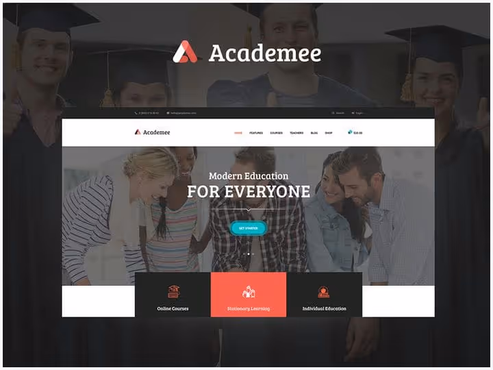 Academee teema, kursustega hariduskeskuse koduleht