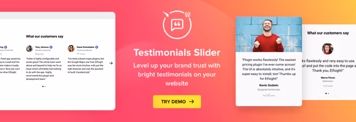 Testimonials Slider anmeldelseskarusell fra CodeCanyon på nettsted