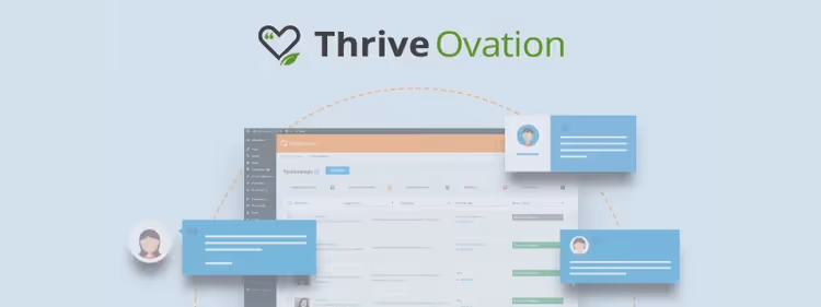 Thrive Ovation administrasjonsgrensesnitt for anmeldelser fra Thrive Themes