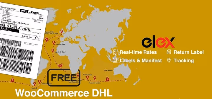 Configurações do plugin ELEX DHL Express para cálculo de envio no WooCommerce