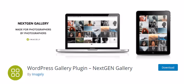 NextGEN Gallery control panel in WordPress admin