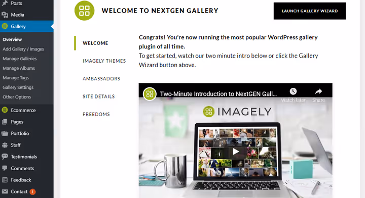 NextGEN new gallery creation wizard