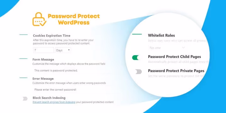 Finestra di gestione password di PPWP Pro con interfaccia a comparsa