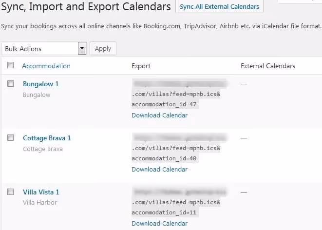 Calendar synchronization with OTA in MotoPress
