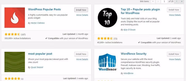 WordPress Popular Posts plugin in the directory
