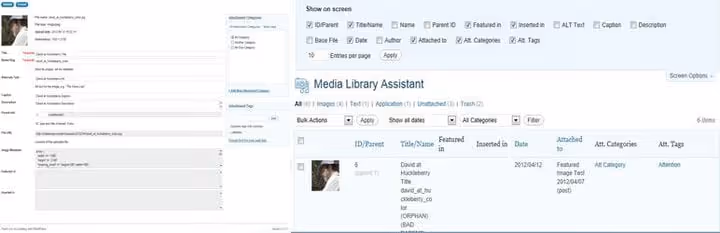 Media Library Assistant plugin interface in WordPress admin