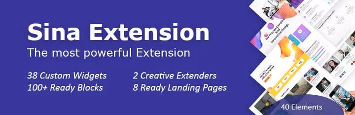 Sina Extension för Elementor med widgets