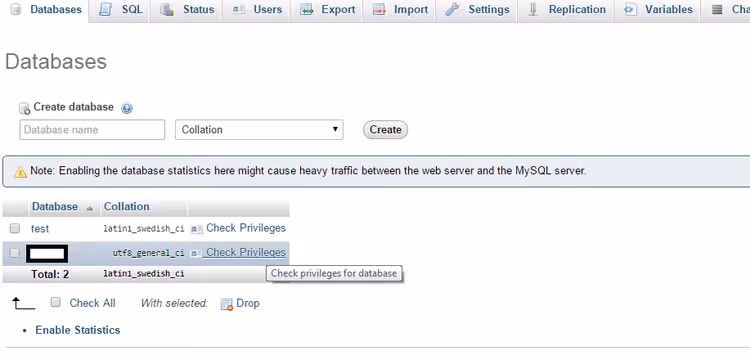 Database credentials in wp-config.php file