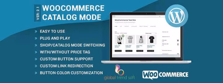 Tooteleht kataloogirežiimis WooCommerce Catalog Mode pluginaga