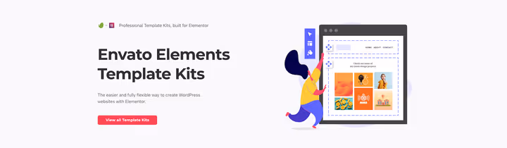 Utvalg av Elementor-malpakker på Envato Elements