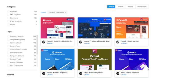 Где найти лучшие шаблоны Elementor