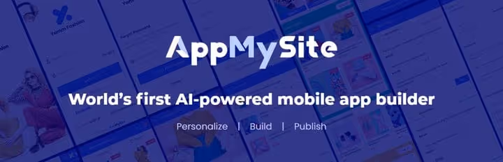 Interfaccia dell'app builder no-code AppMySite