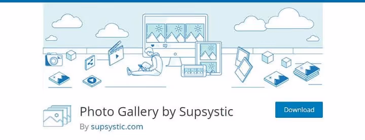 Supsystic Photo Gallery plugin rutenett- og lysbildeeksempel