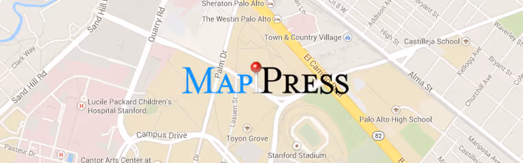 MapPress-hallintakäyttöliittymä Google-kartalla ja merkeillä