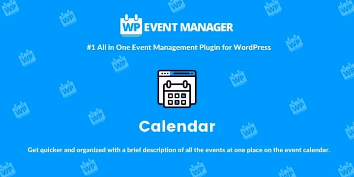 WP Event Manager-gränssnitt för evenemangshantering med filter