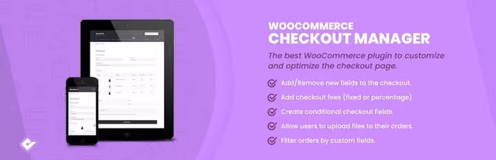 Interface de gestão de campos no WooCommerce Checkout Manager