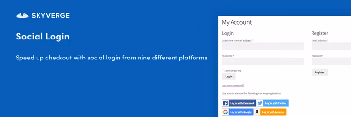 Janela de login social do WooCommerce Social Login