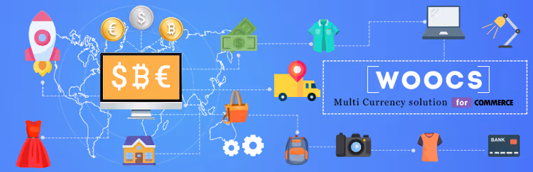 Seletor de moeda do WooCommerce Currency Switcher em ação
