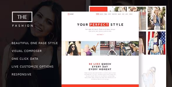 Односторінкова тема NRG Fashion для модельних агенцій
