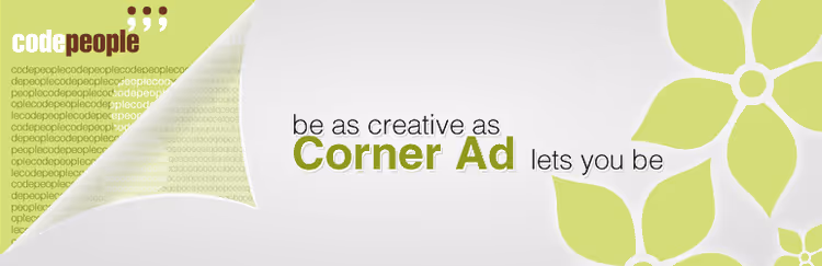 Corner Ad -kulmamainosbanneri toiminnassa