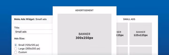 Meks Easy Ads -widget WordPressin sivupalkissa