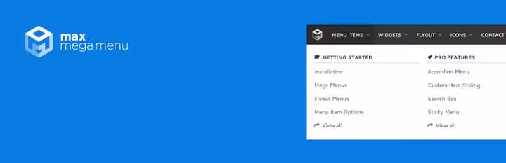 Max-Mega-Menü-Editor in der Standard-WordPress-Menüoberfläche