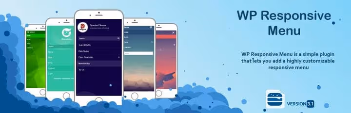 WP-Responsive-Menü als Slide-Menü auf dem Smartphone-Bildschirm