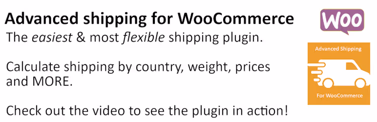 Plugin WooCommerce Advanced Shipping com configuração de tabela de taxas de envio