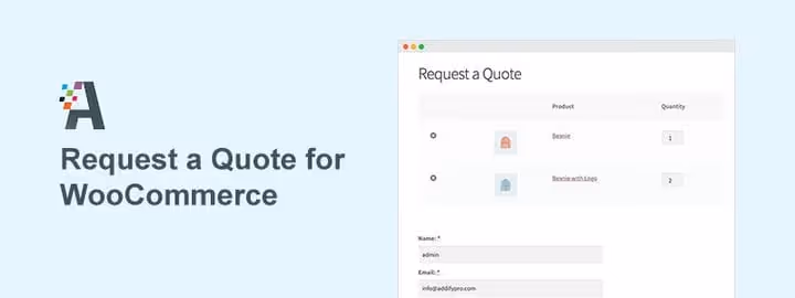 Panier de demande de devis WooCommerce avec liste multi-produits