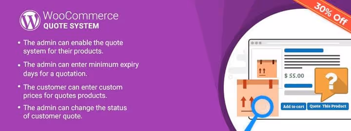 Panneau de gestion des devis Webkul Quote System dans l'administration WooCommerce