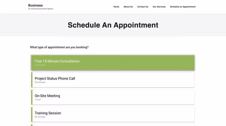 Calendario de reservas de Simply Schedule Appointments con ajustes de estilo