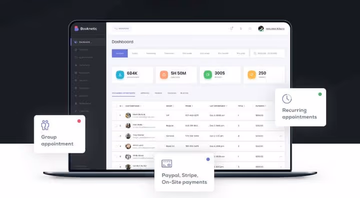 Constructor de formularios de reserva Booknetic en el administrador de WordPress
