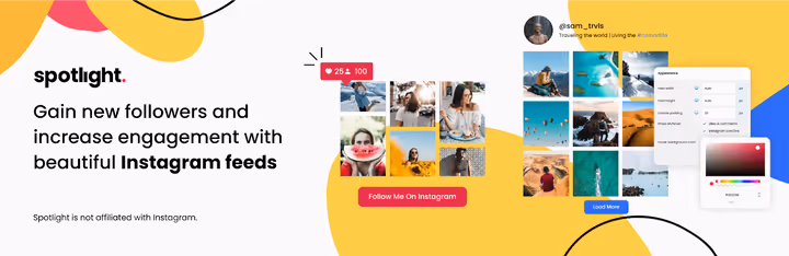 Grensesnitt for tilkobling av Instagram-konto i Spotlight-utvidelsen