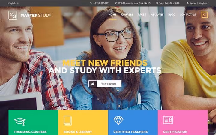 MasterStudy, tema educativo com LMS e construtor de páginas