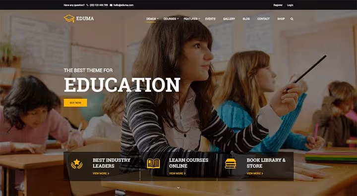 Eduma, o tema mais popular para educação com o LearnPress LMS