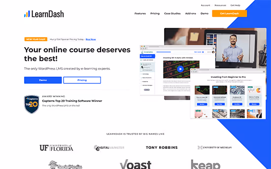 LearnDash course builder interface for WordPress