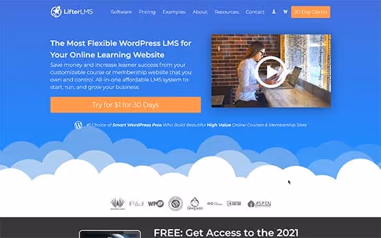 LifterLMS plugin interface for WordPress