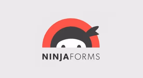 Ninja Forms builder with drag-and-drop system and extensions panel