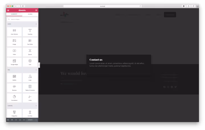 Elementor popup med kontaktskjema