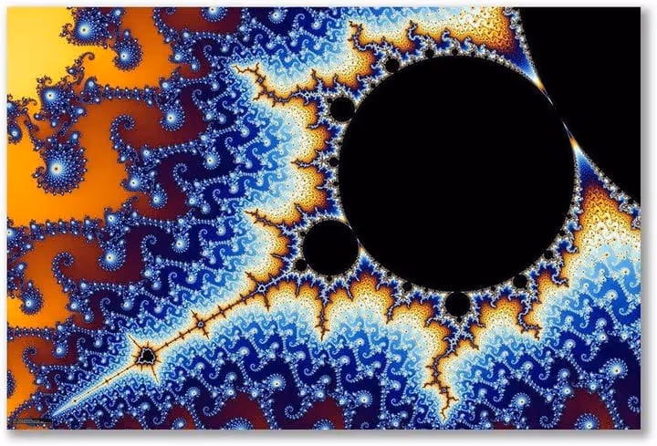 Visualisierung der Mandelbrot-Menge, ein Klassiker der Fraktalkunst