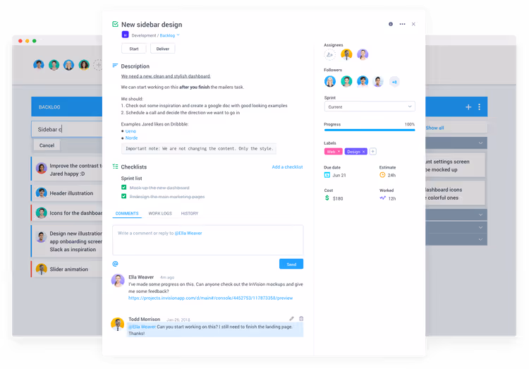 Hubstaff Tasks projektdashboard med automatisering