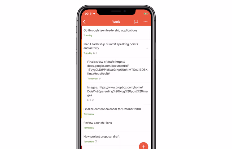 Datumsangabe in natürlicher Sprache im Todoist-Aufgabenfeld