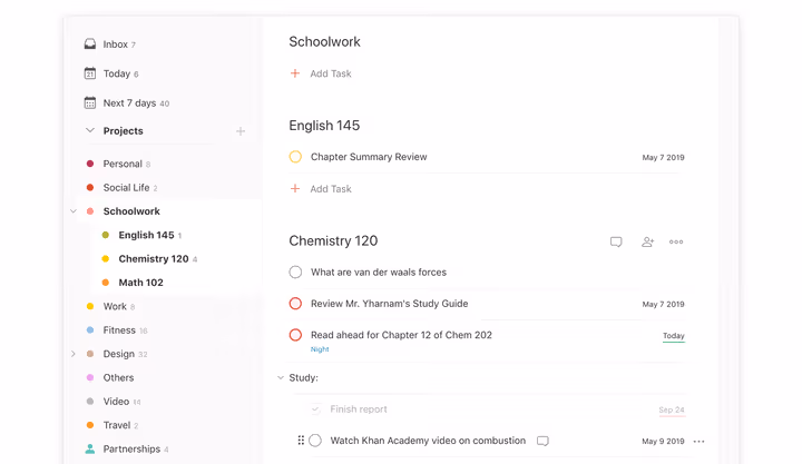 Aufgabe einem bestimmten Projektmitglied in Todoist zuweisen