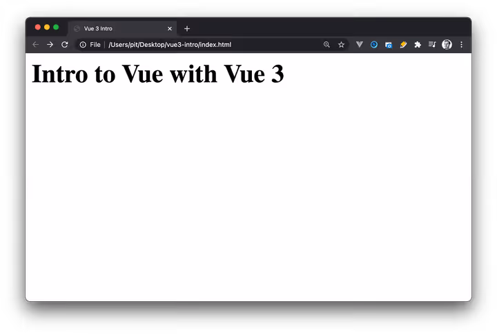 Esimene Vue 3 rakendus brauseris